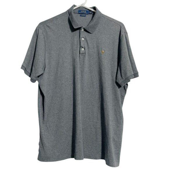 POLO Ralph Lauren Size Large Classic Fit  Top Shirt Collared Gray - Picture 1 of 8